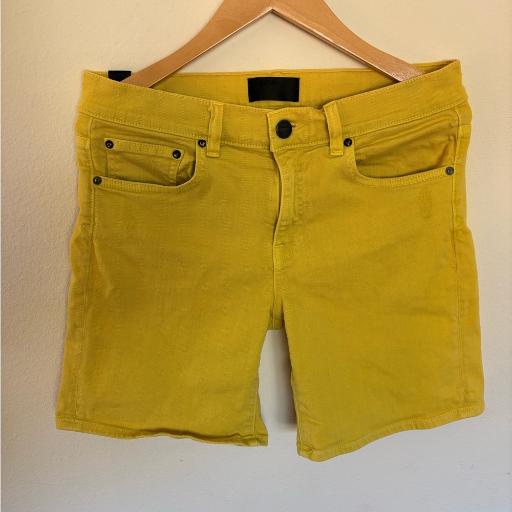 Vince Yellow Denim Shorts